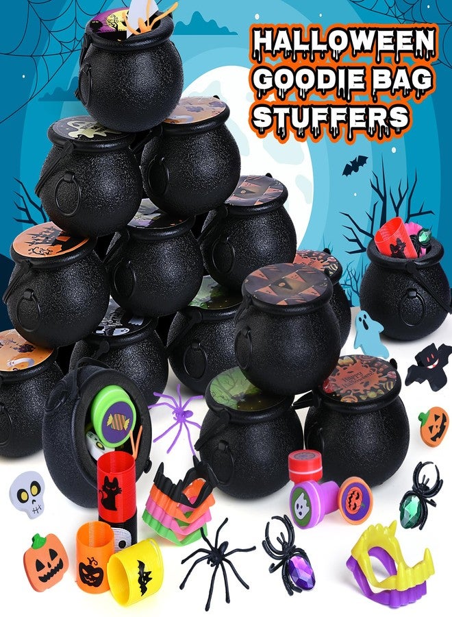 ShyLizard Halloween Party Favors Bulk for Kids, 24 Pack Prefilled Witch Cauldrons with Halloween Toys for Halloween Party Supplies, Halloween Goodie Bag Fillers, Halloween Miniatures Novelty Toys - Image 2